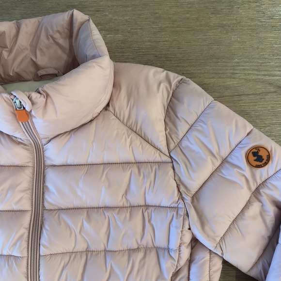 Save The Duck Women's Puffer Jacket-Plumtech Down Alternative-Blush Pink-Size 2 - Picture 2 of 16